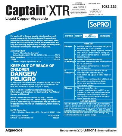 Captain XTR Product Label