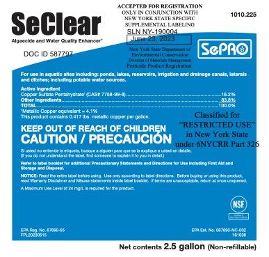 NYS SeClear Product Label